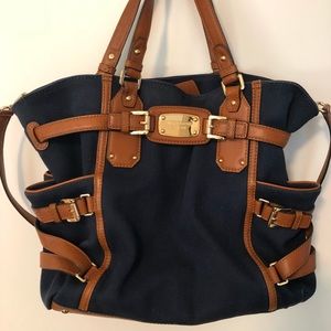 Michael Kors Gansevoort Navy Canvas Purse